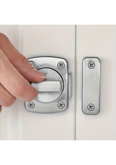 Dashanshop 1 Adet Hırsızlık Önleyici Paslanmaz Çelik Silvery Sürgü Kapı Kilit Mandalı