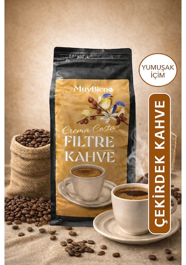 Crema Costa Filtre 1000 Gr Çekirdek Kahve Çekirdek Kahve