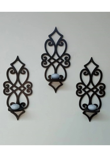 Ahşap 8mm Mdflam Duvar Mumluğu