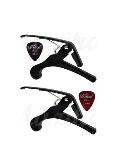 2 Adet Chroma Kaliteli Metal Gitar Bağlama Saz Kaposu - Capo Kelepçe & Sağlam Metal