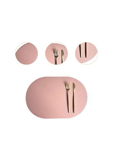Suntek Yemek Masası Placemat Süs Kaymaz Coaster Ev Masa Pembe Diğer
