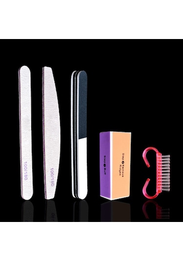 Qingmipy 5'li Tırnak File Seti: Profesyonel Ve Kişisel Kullanım İçin Esnek, Dayanıklı Tırnak Şekillendirme Aletleri Renk Rastgele