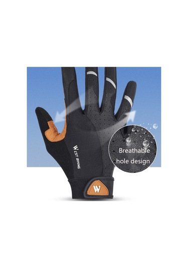 West Bıkıng Yp0211197 Tam Parmak Şok Emici Kaymaz Motosiklet Bisiklet Eldiveni 001