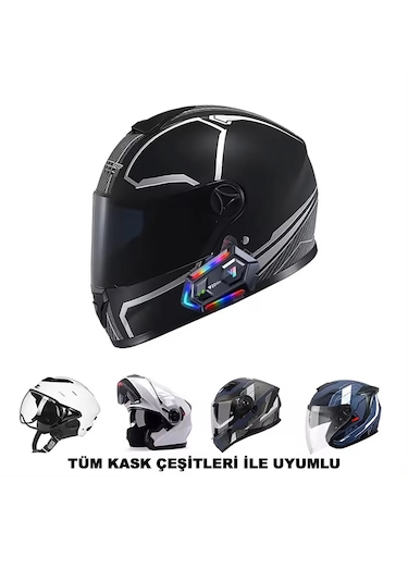 Y20 Max Motosiklet Bluetooth 5.3 Kask Intercom 2 Kişi 300 Metre E