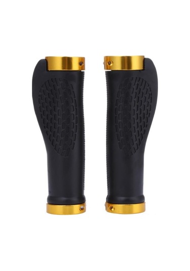 Ranyeek Mountain Bisiklet Alüminyum Kilitleme El Koruması, Lastik Anti Kayma Tutamak, Sarı Çift, Dayanıklı Parça Sarı