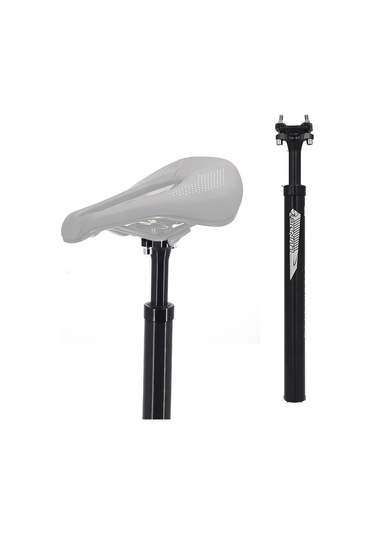 Lunje Xt-p003 Bisiklet Süspansiyon Sele Direği Amortisör Sönümleme Alüminyum Alaşımlı Mtb Yol Bisiklet Selesi Direği - Siyah/27.2 400mm