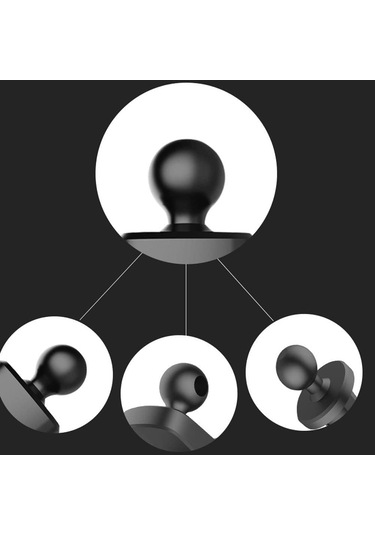 Gösterge Paneli İçin 2'li Paket 17 Mm Küresel Başlıklı Telefon Tutucu - Araç Havalandırma Menfezi İçin Sabit Kaymaz Taban - Araba Aksesuarları