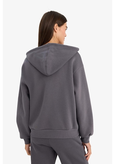 Defacto Relax Fit Kapüşonlu Sweatshirt C1809ax26spar191 Antrasit-ar191