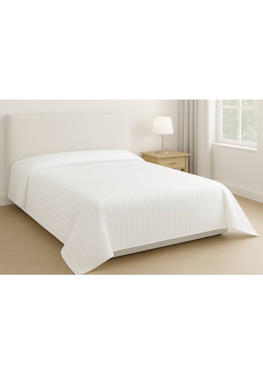 English Home Brilliant Pamuk Saten Çift Kişilik Nevresim Beyaz