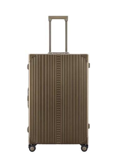 Aleon 4 Tekerlekli Lüks Alüminyum Valiz,77 Cm Bronz Bavul Bavul & Valiz