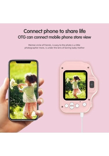 Trendooze Springsun 1080p Dijital Çocuk Kamerası 48mp Hd 2.0 İnç Ips Ekran Otg Fonksiyonu Çift Lens 32gb Df