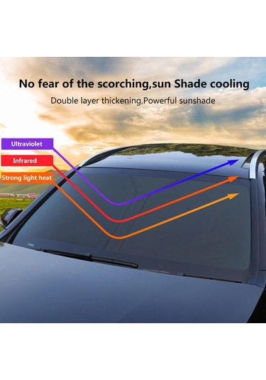 Ximistore9 2020-2024 Peugeot 2008 P24 Modeli İçin Çift Katlı Siyah Cam Şemsiyesi - Isı Yalıtımı Ve Gizlilik Sağlama