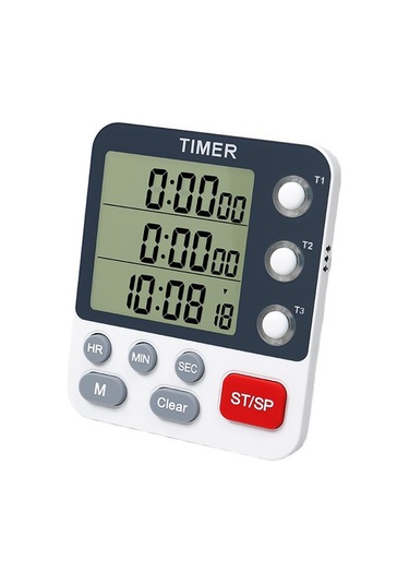 Teltree Ys-318 Üç Kanal Zamanlayıcı: Mutfak, Endüstri Ve Öğrencilere Uygun, Sessiz Mod, Kesilebilir Fonksiyonlu Hatırlatıcı