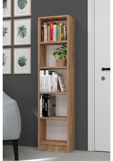 Lila Modern Kitaplık Atlantik Çam Atlantik Çam