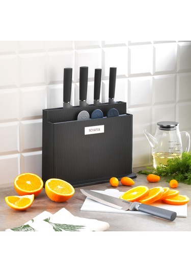 Schafer Forge Kesme Tahtası/bıçak Seti 10 Parça-siyah Siyah