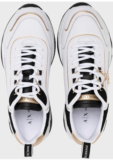 Armani Exchange XDX104 XV580 S037 Kadın Ayakkabı Beyaz - Siyah