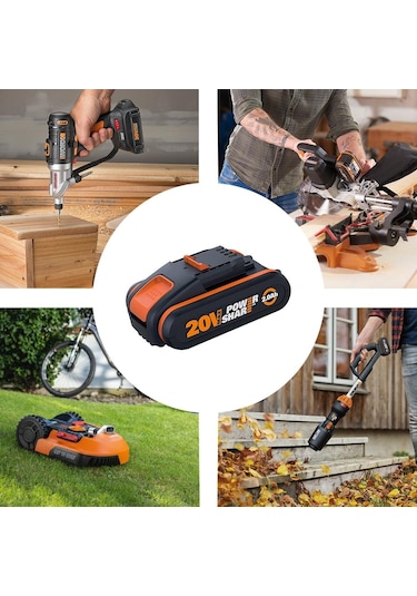 Worx Wa3601 20Volt 2.0Ah. Powershare Li-İon Akü ve Akü Şarj Cihaz