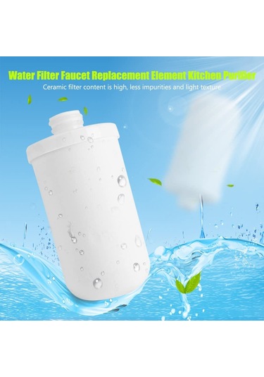 Mufunye 0.1 Mikron Seramik Su Filtresi Kartuşu - Musluk Ve Mutfak Kullanımı İçin Yeniden Kullanılabilir Su Arıtma Filtresi