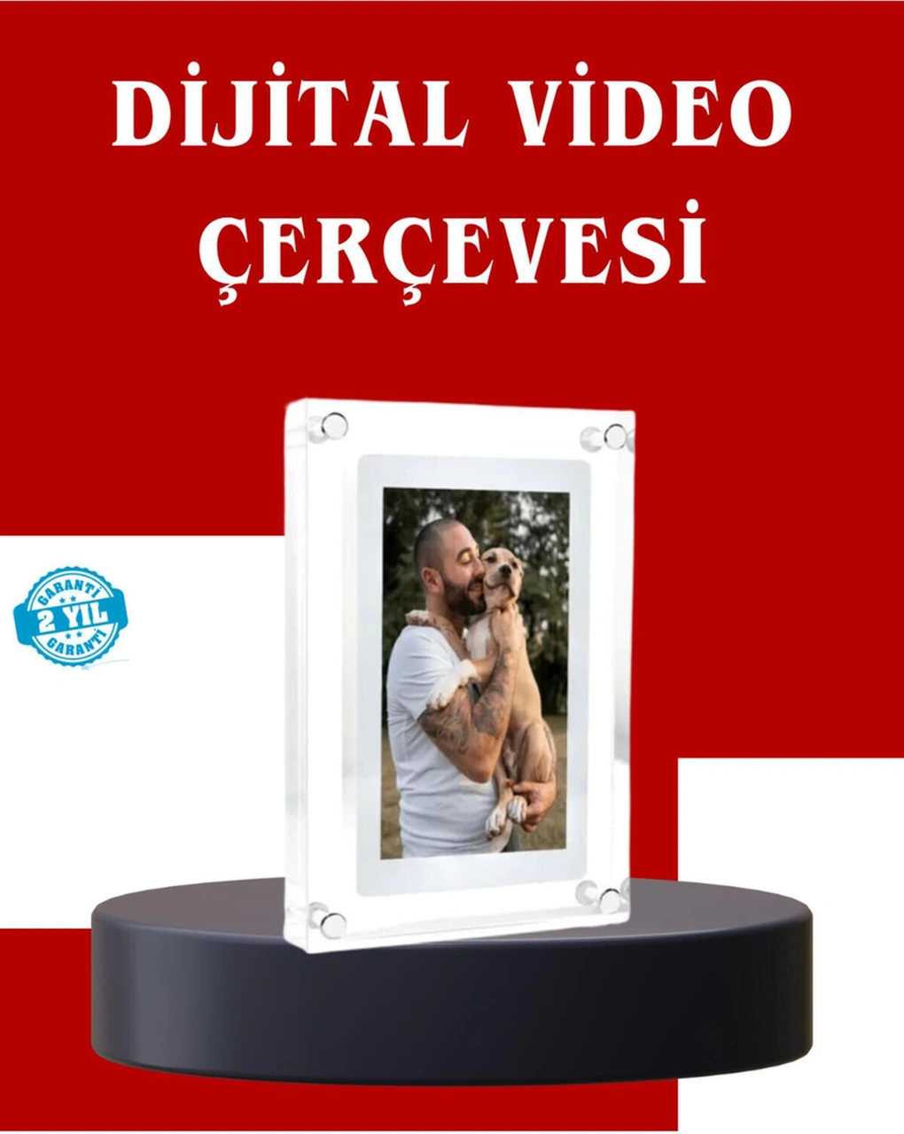 Çift Stereo Hoparlörlü 7 İnç Dijital Fotoğraf Çerçevesi Zengin Ses Deneyimi-114916