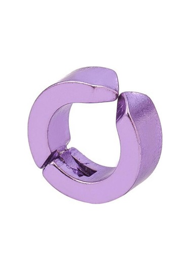 Mor Adam Titanyum Çelik Kulak Klipsi Deldi Kulaklar Toka Olmadan Kadın Küpe Takı Mor
