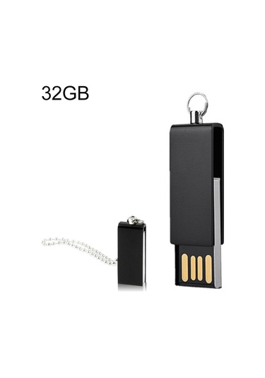Mini Döndürülebilir Usb Flash Disk 32gb , Siyah