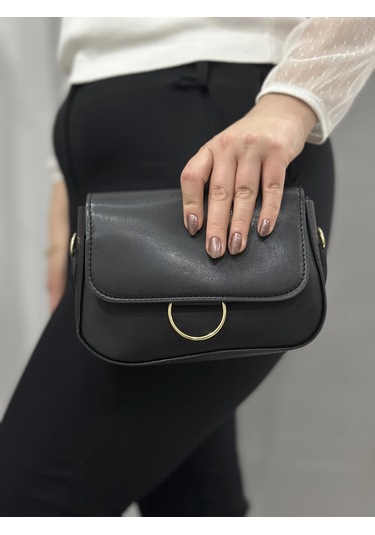 Biçomi Siyah Cilt Mossi Çanta Siyah