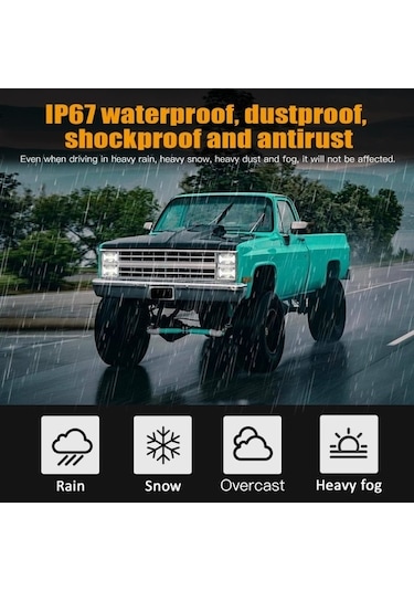 Wondernest Sones Renkli Kare Kamyon İnç İki Farlar 9-30v 6000k 5 4000lm 36w 3000k 22w / / Cu Diğer