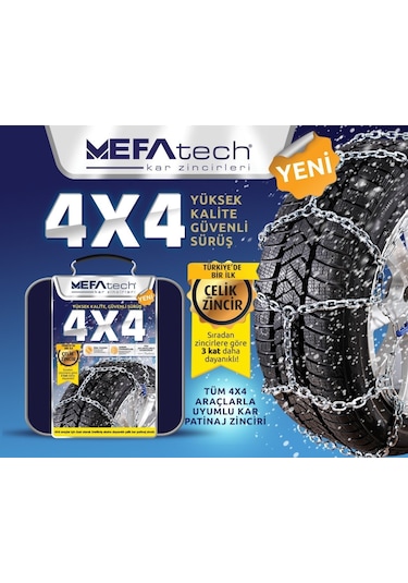 225/55/19 Kalın Takmatik Zincir 4X4 Mefatech 1200