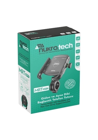 Nukrotech Mrt Cıty Poliamid Destekli Motosiklet Telefon Tutucu
