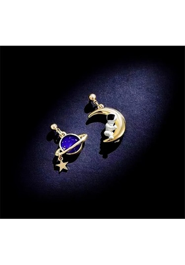 Girift Vintage Su Damlası Sallantılı Küpe Gold