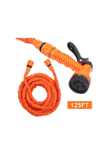 Qingmipy Genişleyebilir Bahçe Hortumu - 7 Fonksiyonlu Püskürtme Başlığı İle Yüksek Basınçlı Esnek Hortum 125ft/38m