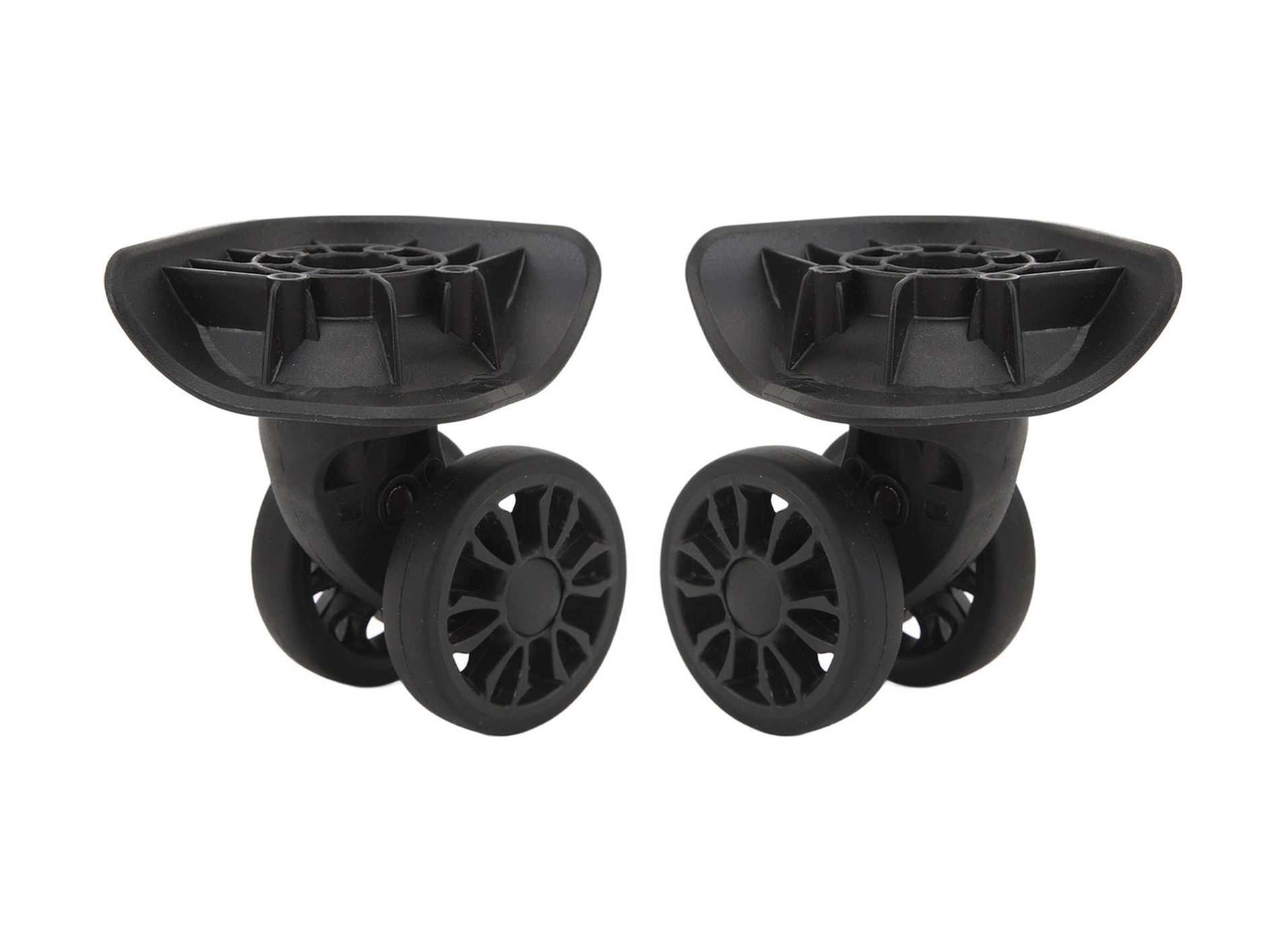 Shineyee Abs Materyal Gümüşlenmiş Tekerlekler, Sessiz Ve Dayanıklı, Bavul Tamiri İçin Evrensel Vitesli Tekerlek Aksesuarı 2 Adet + 8 Vida