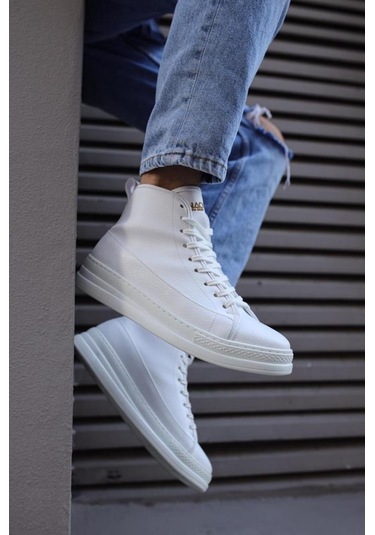 Yüksek Taban Ayakkabı C-030 Beyaz Renklı