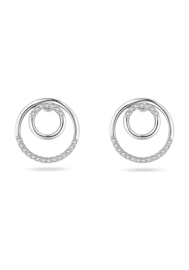 Brezza Lusso Jewelry Timeless Series Işıltılı Zarafet Halka Gümüş Kadın Küpe Seti Gümüş