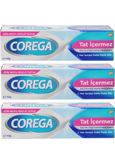Corega Süper Tatsız Protez Yapıştırıcı Krem 3 x 40 G