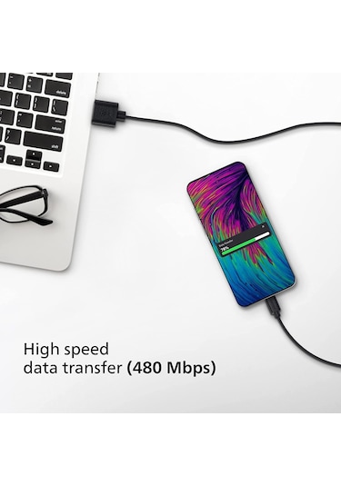 Philips Dlc3541 Usb-c Hızlı Şarj Ve Data Kablosu 1.2m
