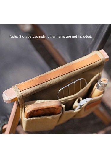 Novahub Kampanya Çok Cepli Sandalye Askılı Organizeri - Pratik Saklama Çantası 31x23 Cm Kum Kum