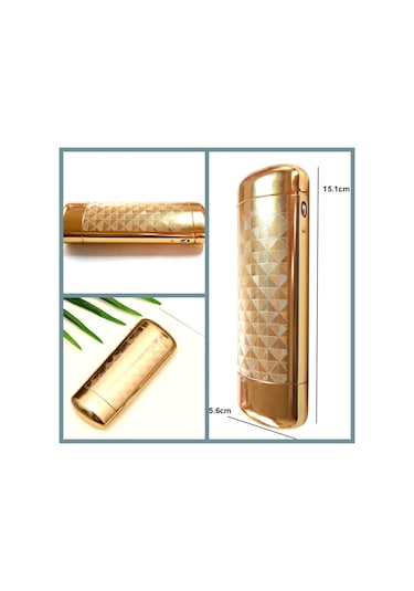 Omeniv Tank Gibi Gold Metal Gözlük Kabı Kılıfı Dokulu