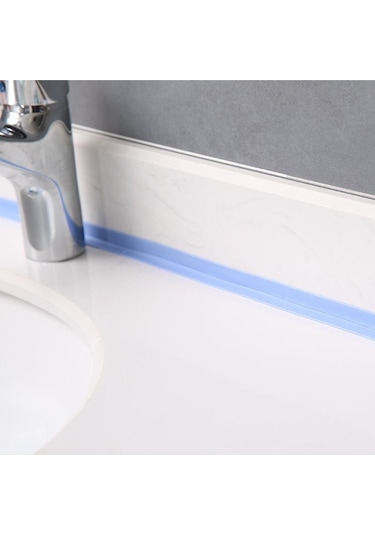 Beyaz 3.2m/6.4m Pvc Banyo Lavabosu Sızdırmazlık Şeridi Bant Kalafat Şerit Kendinde Yapışkanlı Su Geçirmez Kalıp Mastikler 56368796