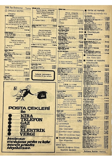 İzmir 1982-1983 Meslek Reklam İlanı Efemera S587