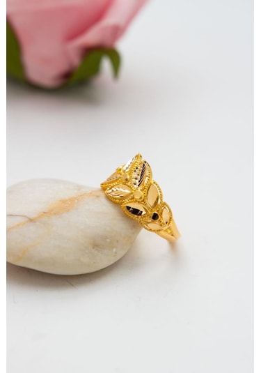 Latif Kuyumculuk 22 Ayar Altın Kalemli Yaprak Kadın Yüzük Lkyzk1538