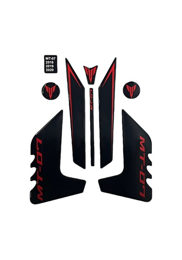 Wolf Tank Pad Siyah-kırmızı Yamaha Mt-07 2018-2020