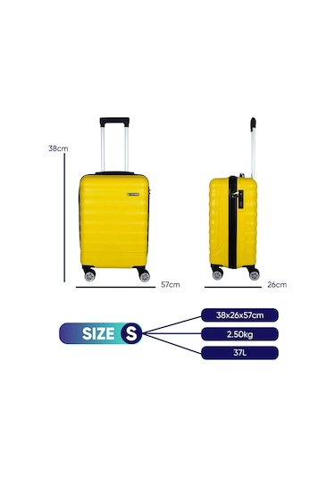 Vegmann Delphin Sarı Kabin Boy Valiz Sarı