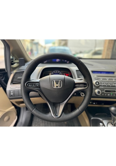 Honda Civic Fd6 Araca Özel Direksiyon Kılıfı Nokta Düz