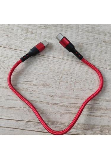 Suntek USB C Veri Kablosu 3.8 MM 50 CM Kırmızı