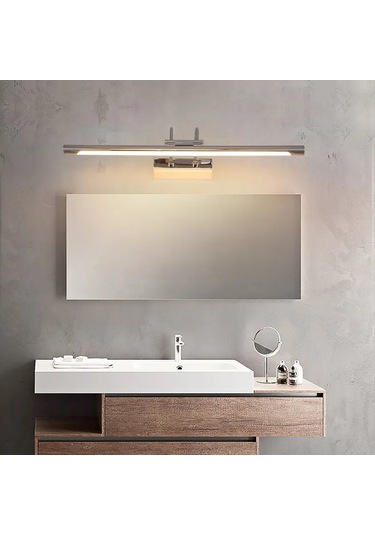 Ycl 7 W Led Tablo Duvar Aplik - Sarı Işık 4000k - Krom - 55 Cm Krom