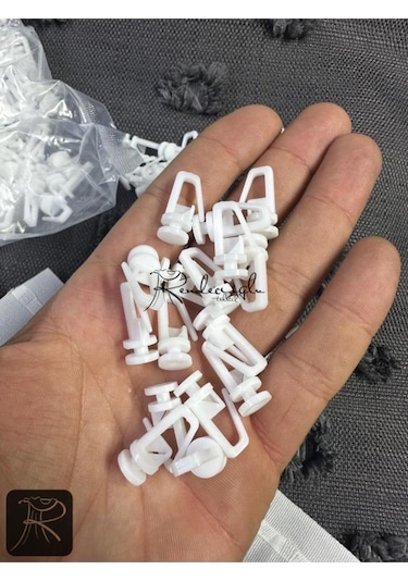 Perde Düğmesi Sert Plastik 50 ad Mukavemetli Kilitli
