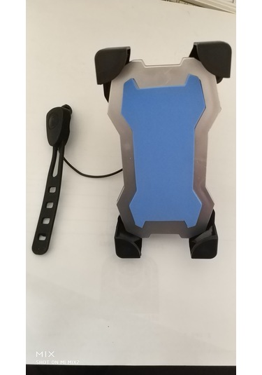 Bisiklet Telefon Tutucu Kornalı Universal Açık Gri