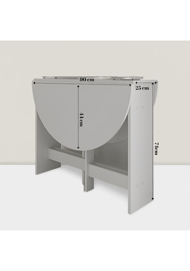 Pratik Katlanır Mutfak Yemek Çalışma Masası - 6 Kişilik-%100 Mdf