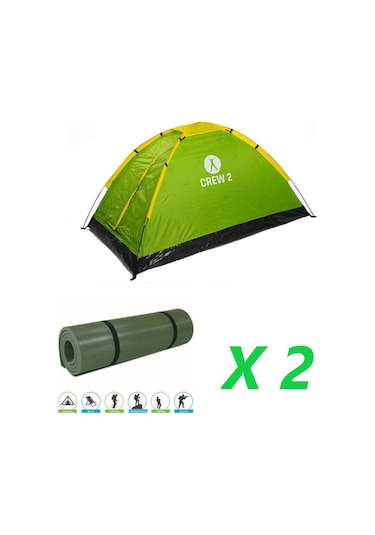 Upland Crew 2 Çadır 2 Kişilik Kamp Matı 2 Adet Yeşil